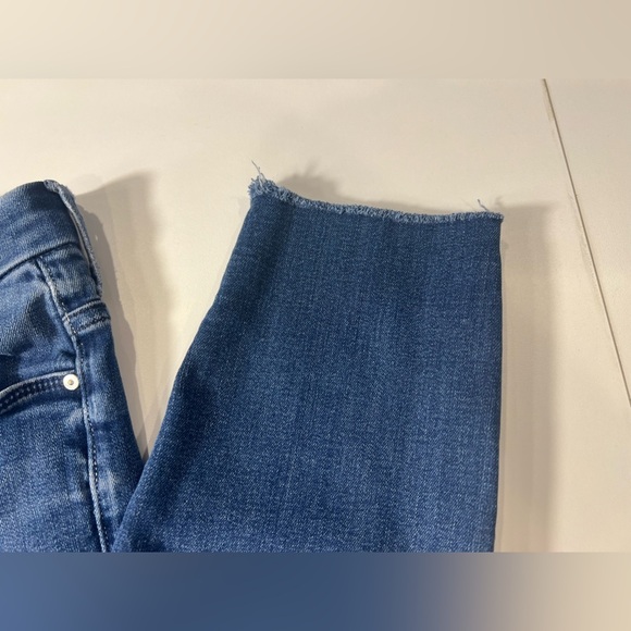 Mother Denim 29 high waisted looker ankle fray skinny Jeans stretch blue - Picture 9 of 15